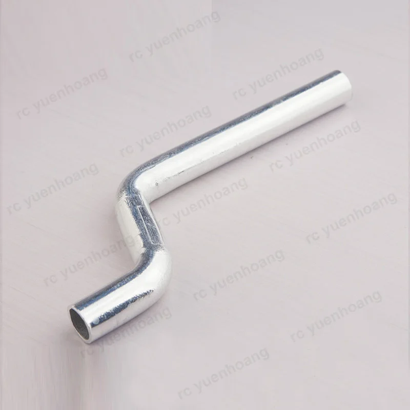 1 Uds RC barco 21/25/28CC tubo de escape de motor de metanol longitud 175mm diámetro 16mm tubo curvo en forma de Z piezas de Metal de aluminio