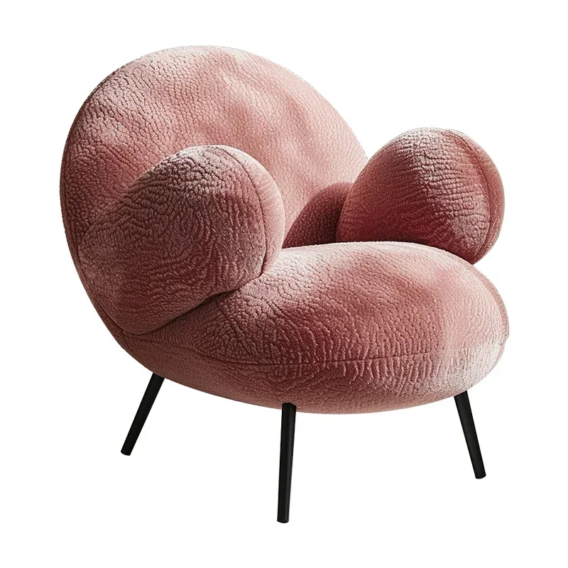 

Italian minimalist designer fabric sofa chair