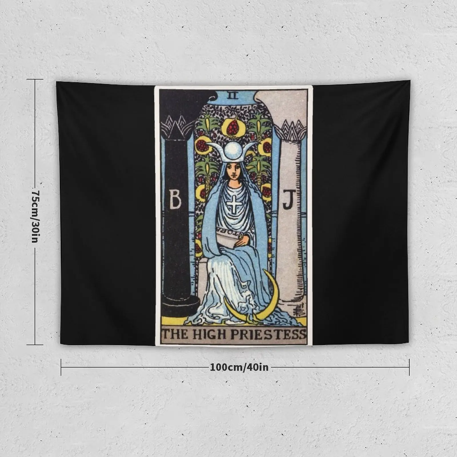 II. The High Priestess Tarot Card Tapestry Bedroom Deco Cute Room Things For Bedroom Tapestry