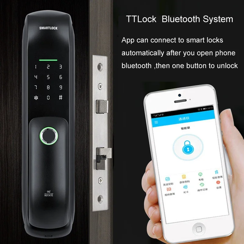 Remote control Apartment Hotel   System Smart Electronic Door   Smart Keyless Fingerprint Password