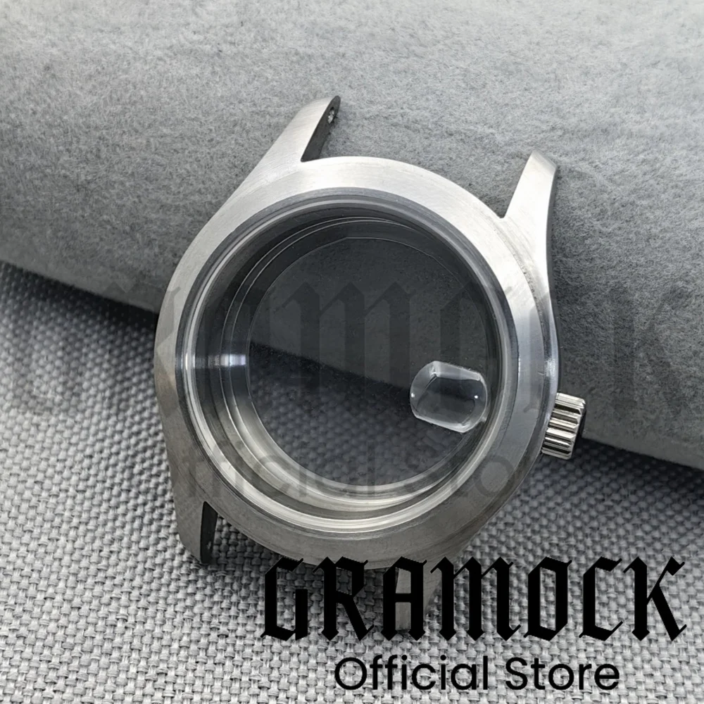 Gramock nueva caja de reloj piloto de acero inoxidable de 36/39mm con cristal de zafiro apto para movimiento NH34/35/36 ETA2824 PT5000 Miyota9015