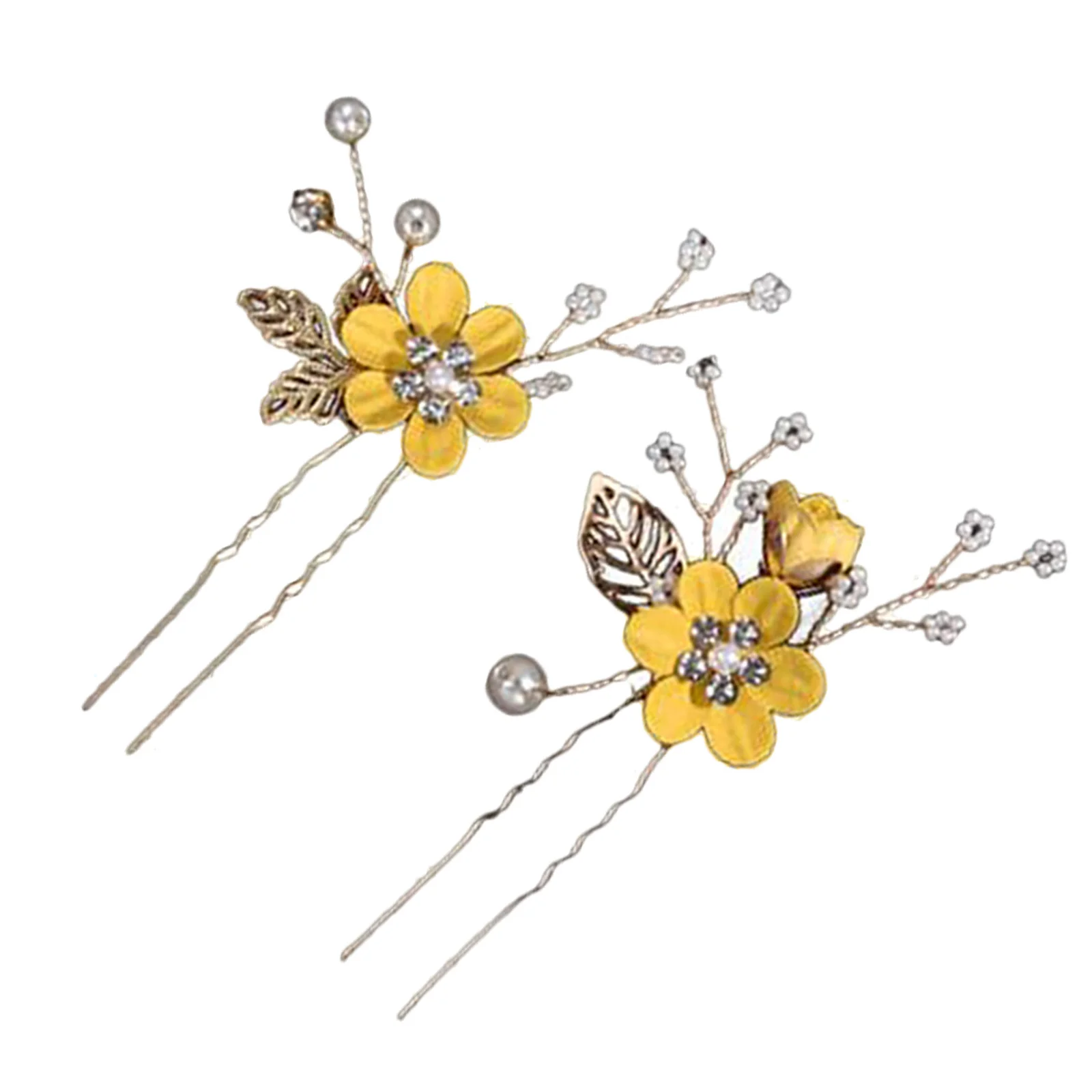 

2pcs Wedding Hairpins Pink Cloth Flower Design For All-Day Wear Bridal Hair Accessories Bride Headpieces Tea Party Event