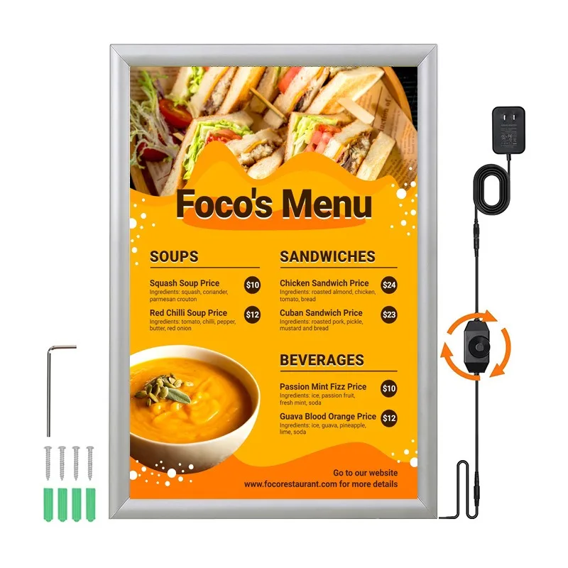 Photo frame Catering order card Poster frame Advertising frame Front opening type