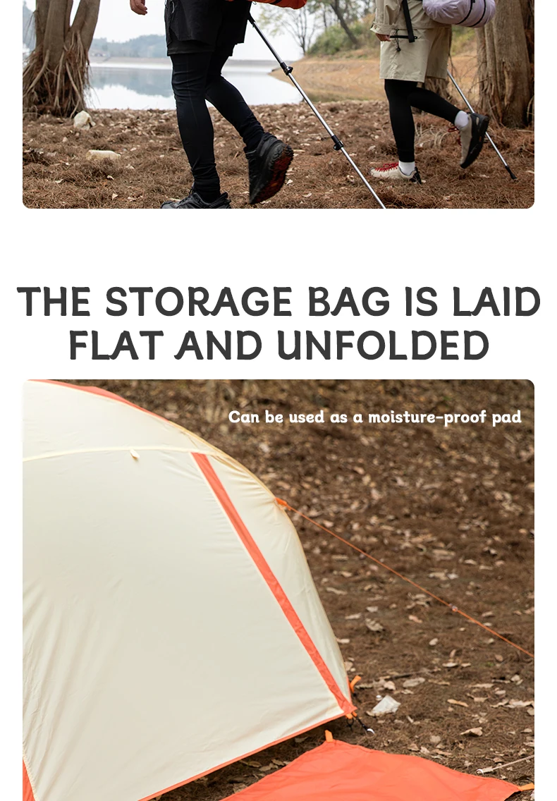 BISINNA Camping Tent 1-2 Person Portable Double Layer 210T Polyester Waterproof Backpacking Tent for Outdoor Hiking Beach Travel