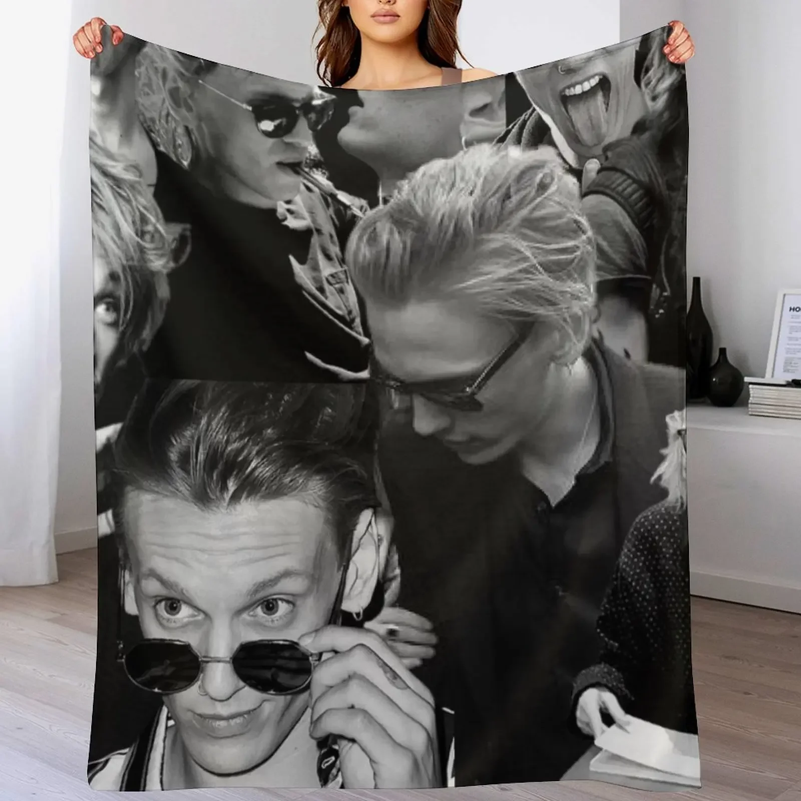 Jamie bower collage Throw Blanket Ultra Soft Flannel Fleece Blanket for All Seasons