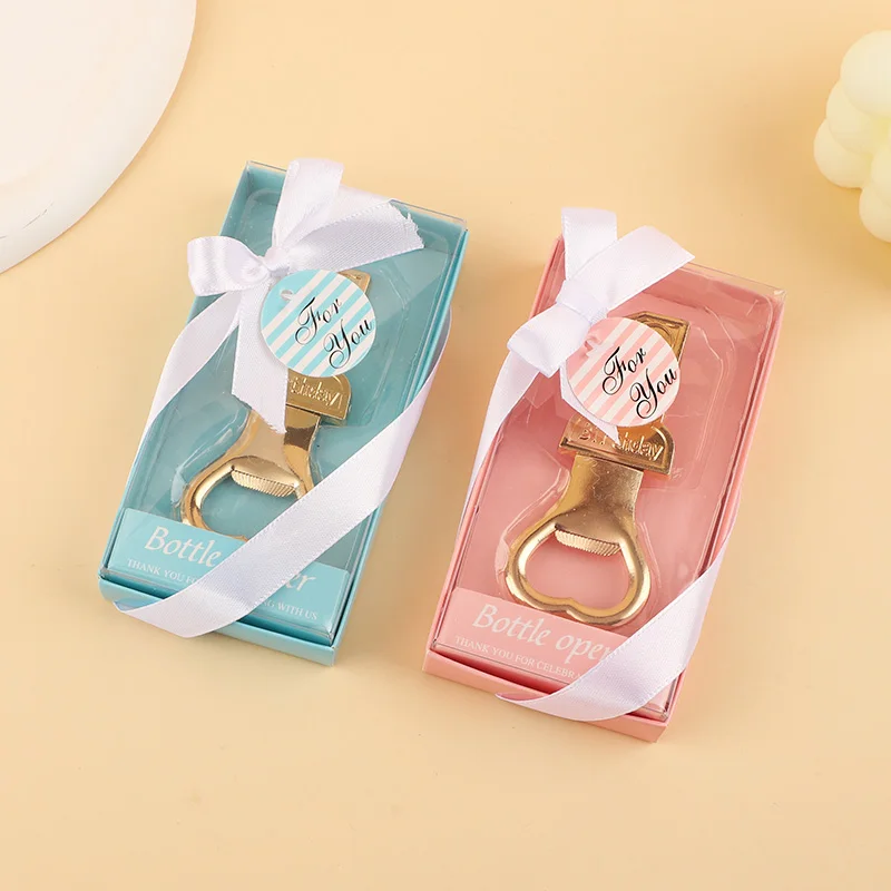 

1pc Gold Metal Digital Bottle Opener Creative Pink Blue Number One Bottle Opener Baby Shower Birthday Party Gift Guest Souvenir