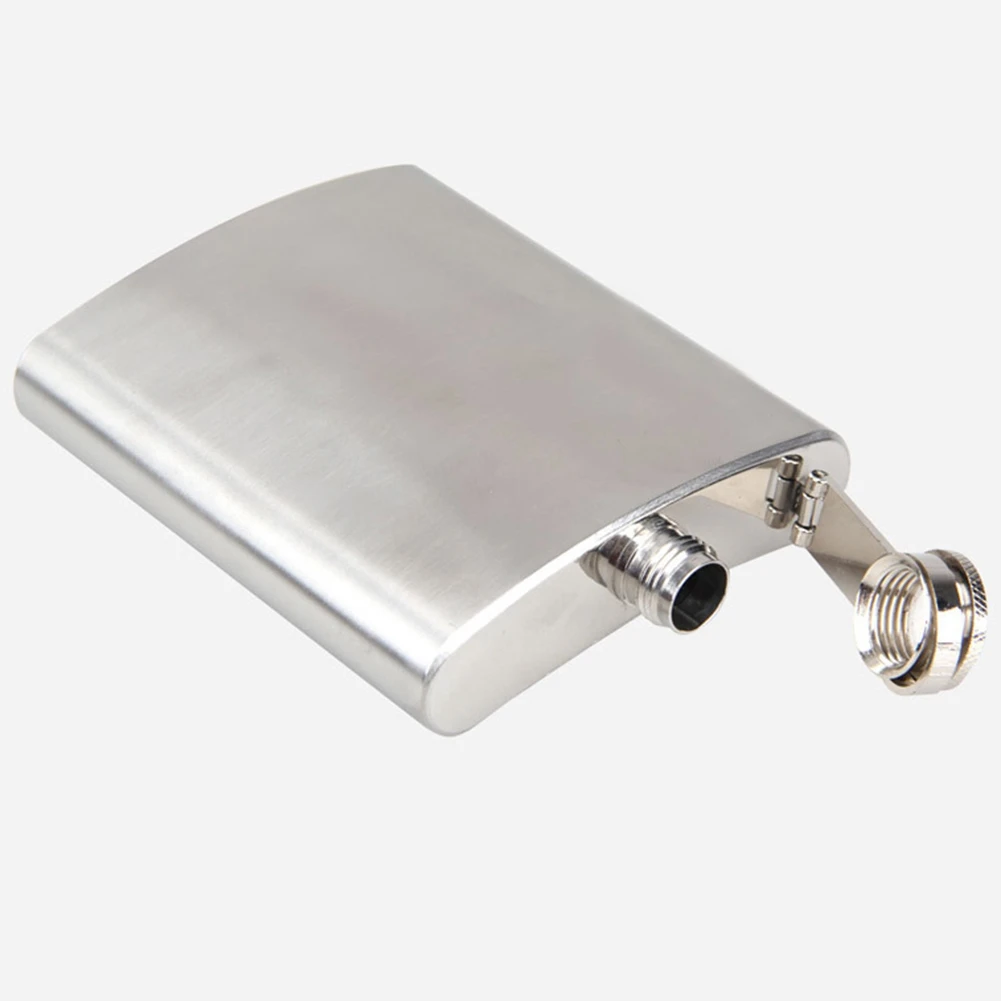 J1UL1N Stainless Steel Hip Flask For Liquor Whisky Cap Funnel Drinkware Drinker Hip Flask Mini Bottle With Funnel