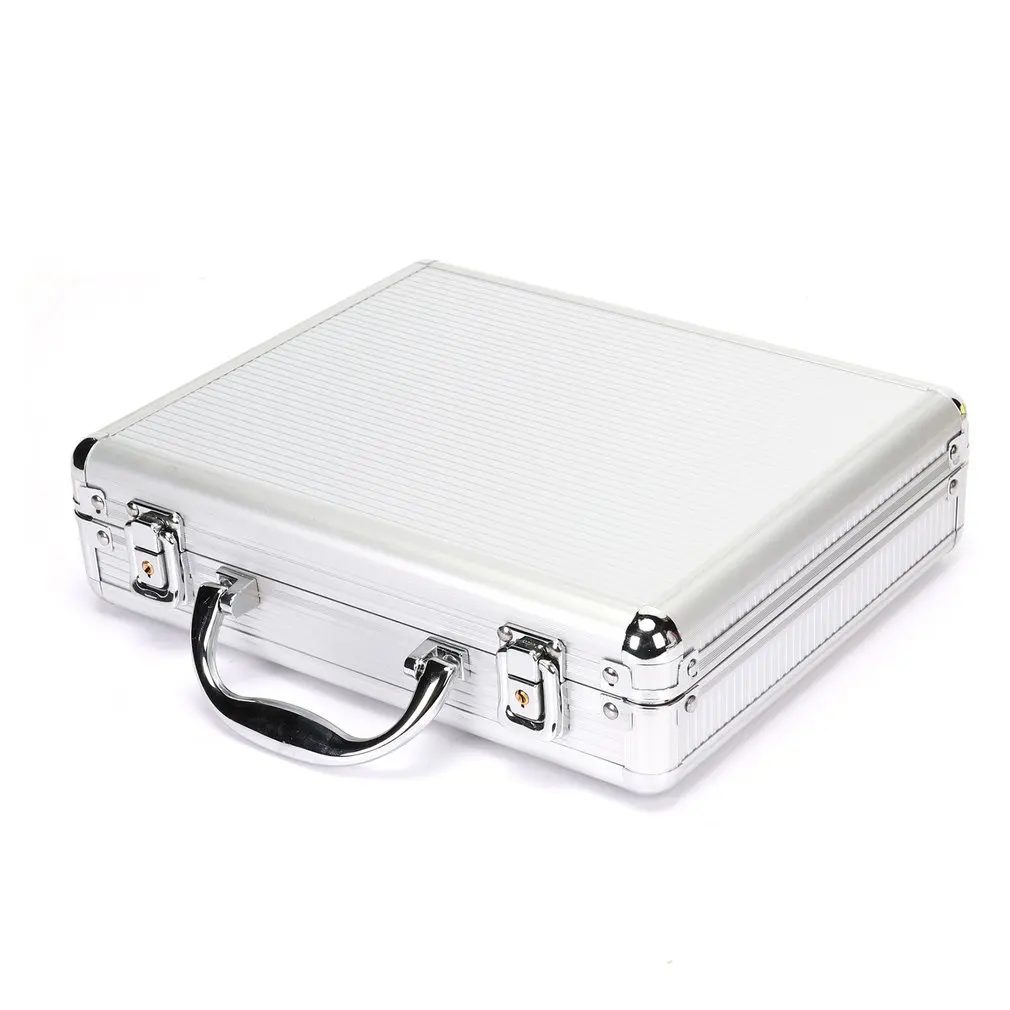 28x23x7.5cm Aluminum tool box Portable Instrument box Storage Case with Sponge Lining Handheld Impact resistant ToolBox