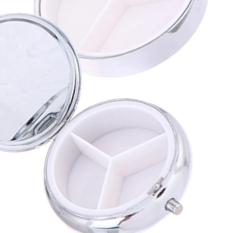 Waterproof Pill Tablet Metal Pill Box Portable Rectangle Round Shape Medicine Case Light-Weight Holder Container Travel Home Use