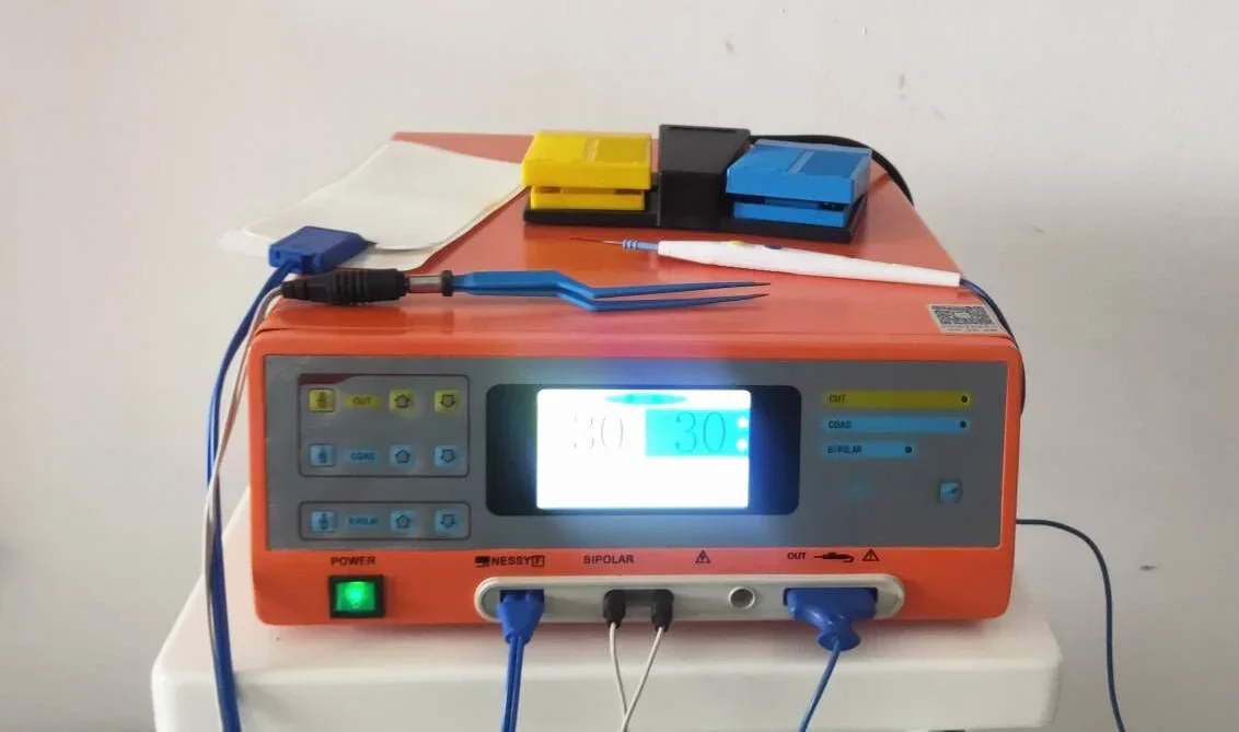 Longermay Machine de cautérisation électrochirurgicale Diathermie Unité de cautérisation électrochirurgicale Machine d'électrocautérisation bipolaire monopolaire