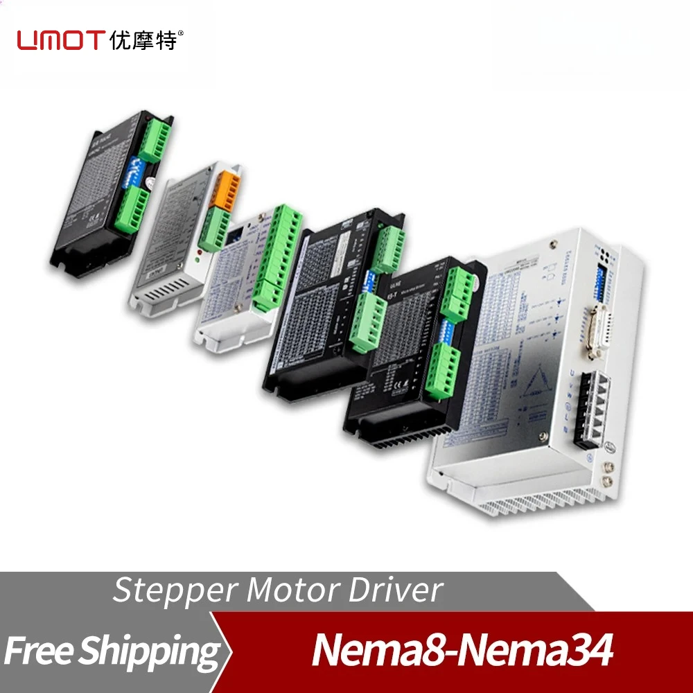 UMOT Hybrid Bipolar 2 Phase 5A DC Nema 8/11/14/17/23/24/86 Micro/Mini CNC Axis Stepper Motor Driver Kits Closed Loop Step Motors