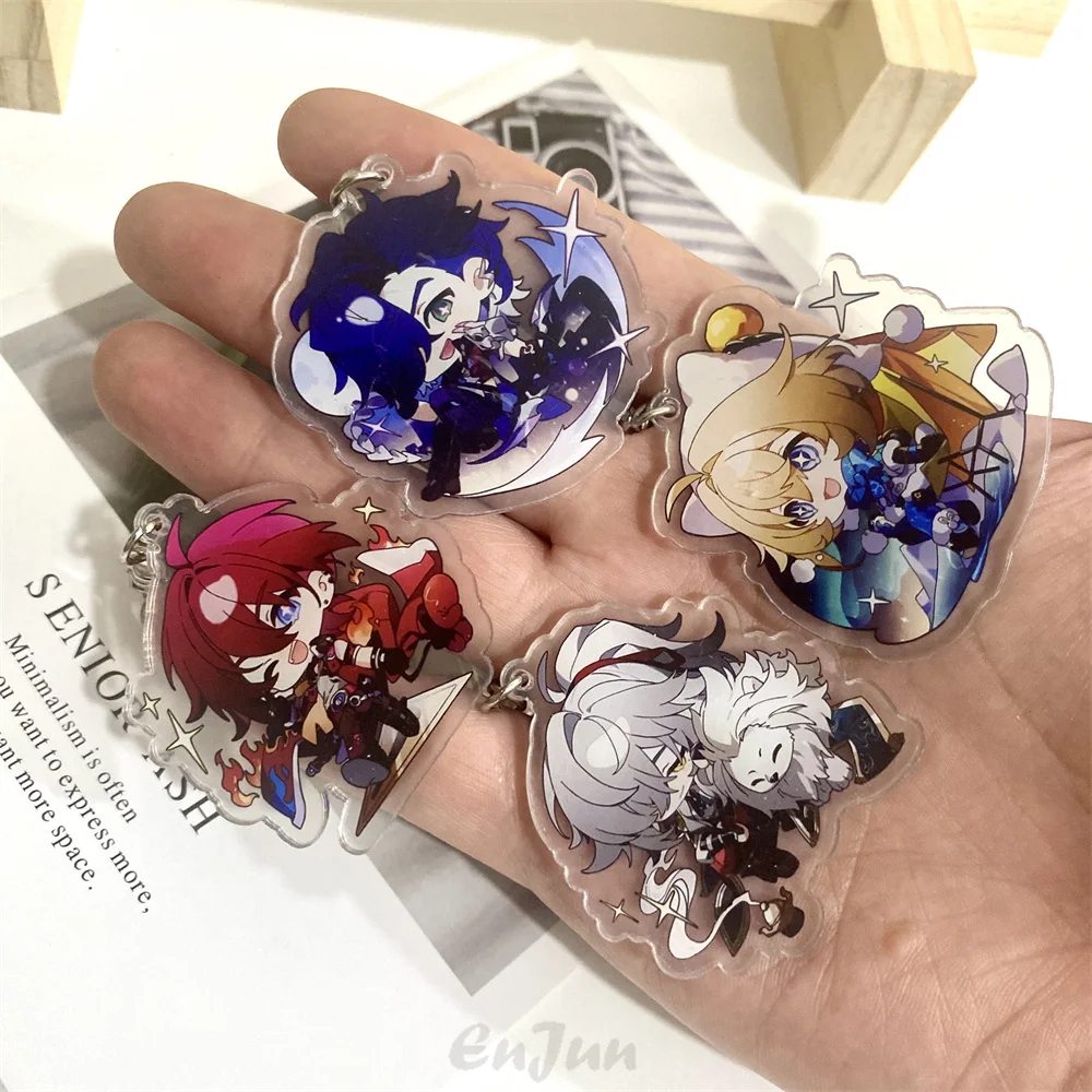 Honkai: Star Rail Jing Yuan Luka Lynx Q-Version Anime Keychains Acrylic Figures Bag Pendants Car Keyring Gifts Accessories Women