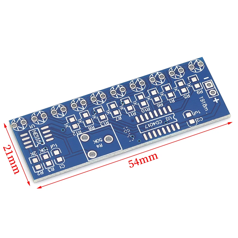 NE555+CD4017 Running LED Flow Light Electronic Production Suite Control Board Module DIY Kit 2.5-14.5V