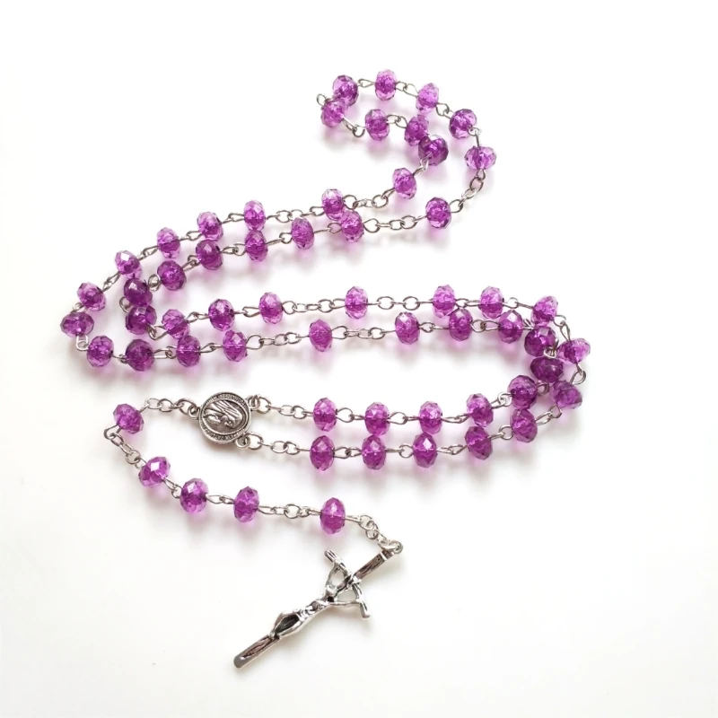 Bead Rosary Necklace Holy Church Home Bedroom Decoration