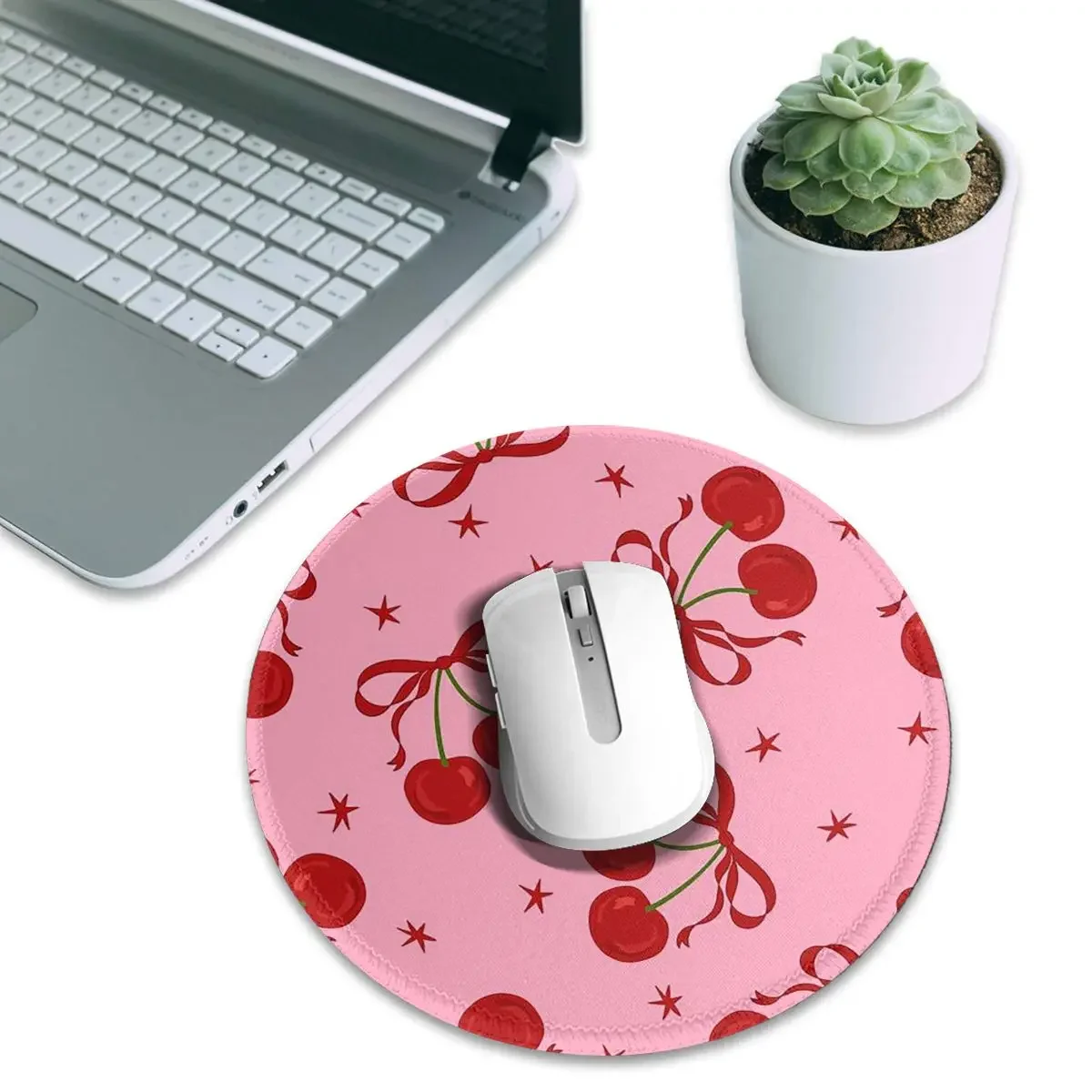 Cherry Round Mouse Pad Computer Keyboard Mouse Mat Gamer PC Desk Mat Office Table Mats