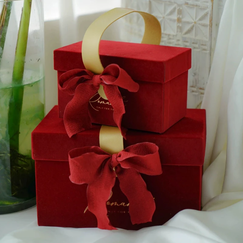 Birthday Anniversary Handheld Gifts Box Party Wedding Candy Packaging Boxs Bow Valentine's Day Mother's Day Gift Decoration Box view 3
