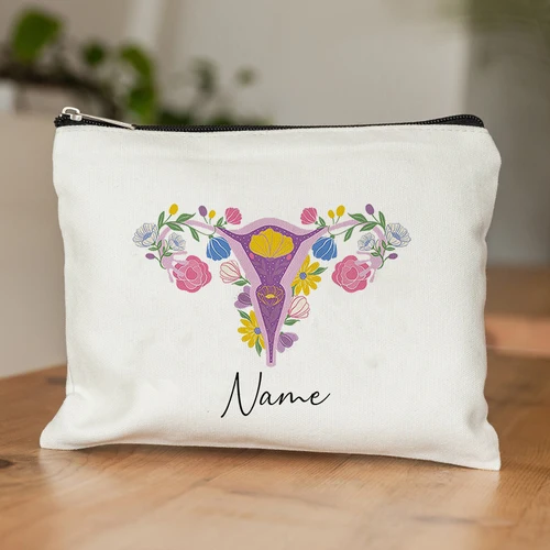 Imagen 2 del producto Regalo personalizado OBGYN Bolsa de maquillaje de ginecología y obstetricia Regalos de miedo Regalos de agradecimiento OBGYN personalizados Cartera de ginecólogo