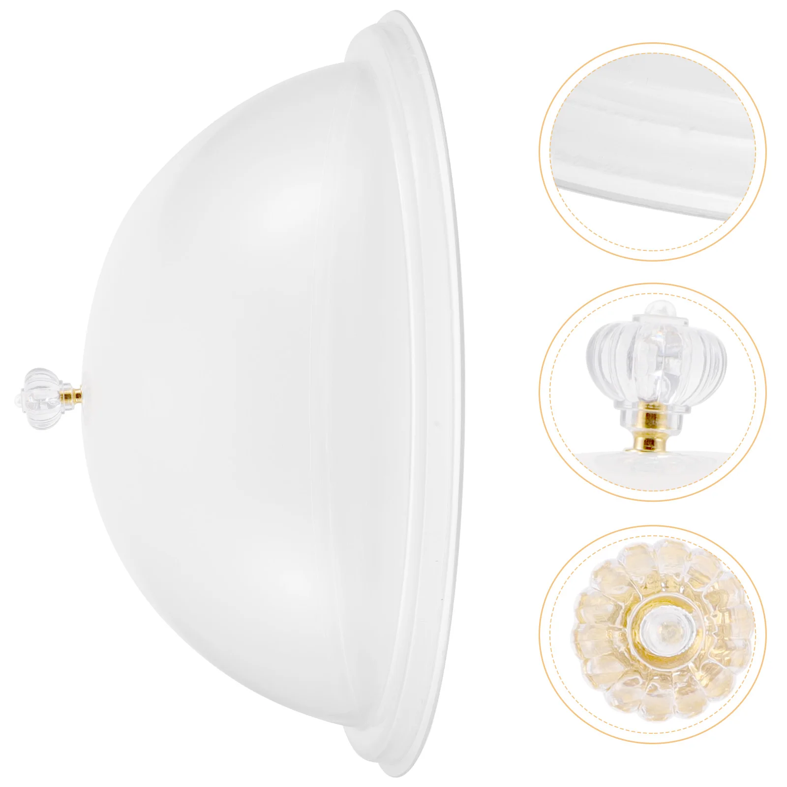 

1pc Acrylic Round Cover 12-Inch 31Cm Transparent Lid For Home Kitchen Outdoor Grilling Bacon Beef Burgers Catering