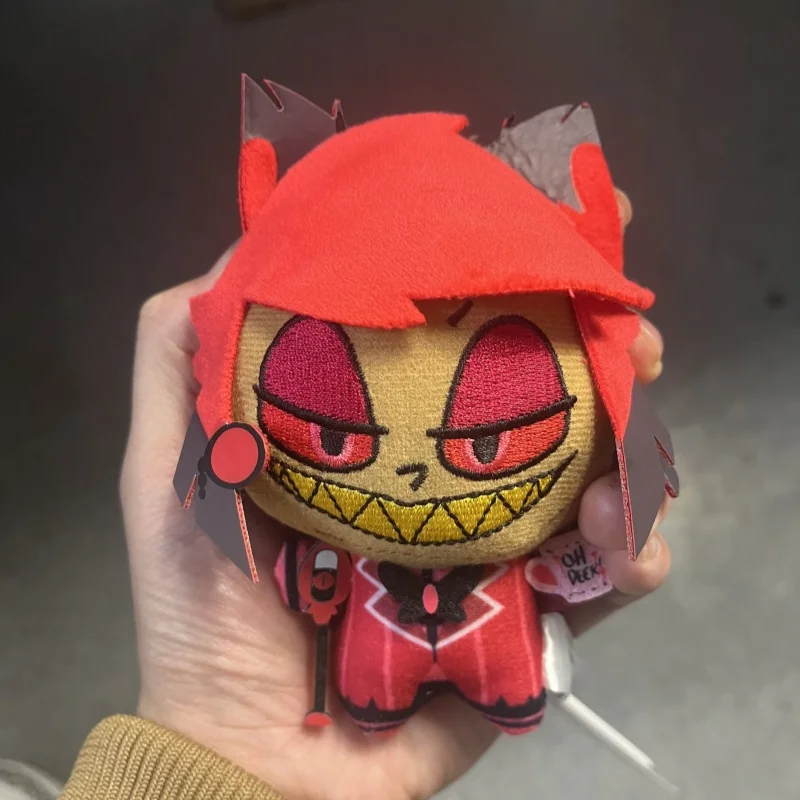 

Bandai 11cm Hazbin Hotel Alastor Vaggie Charlie Anime Peripherals Short Plush Stuffed Doll Pendant Gifts
