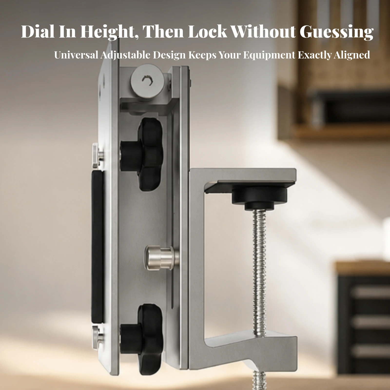 Track Clamp Adjustable Rail-Mounted Clamp with Anti-Slip Pads Hardware Economical for Woodworkers, Woodworking, Workbench