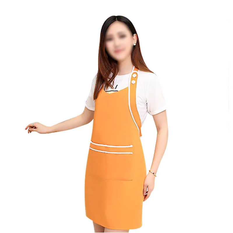 New Korean Style Cute Apron Beauty Nail Salon Milk Tea Coffee Shop Attendant Work Apron Kitchen Accessories Custom Brand Logo