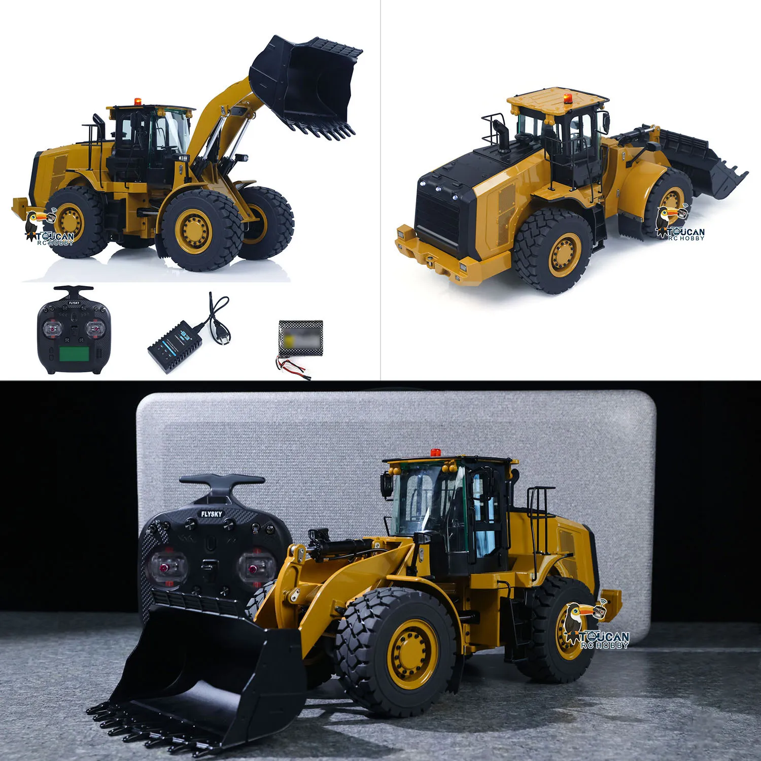 

KABOLITE K966 1/16 Hydraulic RC Loader 2.4G Assembled Remote Control Truck ST8 Battery Rotation Light Car Model RC Toys Gifts