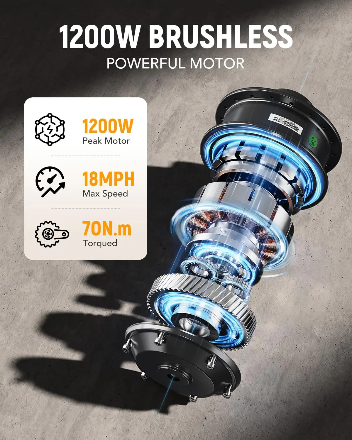 Folding Electric Trike 1200W Motor 18''X3.0'' Fat Tire 624Wh Battery 55 Mile Range 3 Wheel E-Bike Adults, Customized
