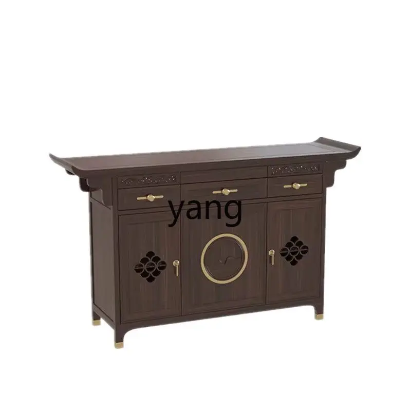 Lhh new Chinese-style entrance cabinet Chinese-style solid wood simple table supply plan light luxury home zen table