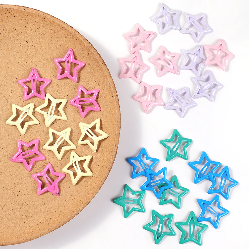 20 Colorful Star BB Hair Clips For Girls Children Lovely Hair Decorate Hairpins Barrettes Headwear Kids Hair Accessories