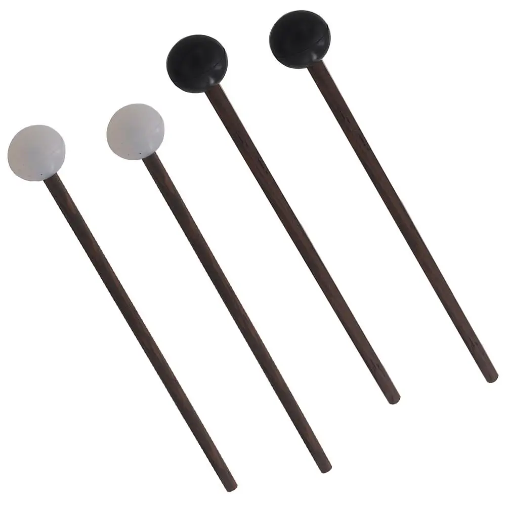 

2 Pairs Ethereal Drumstick Mallets Durable Percussion Tongue Drum Sticks Practice Accessories Wooden Rubber Material