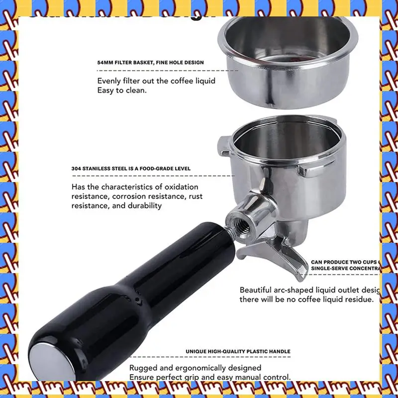 A20M 2X, 54Mm Portafilter For Breville BES870XL, BES870BSXL, BES878BSS, BES840XL Stainless Portafilter Filter Holder