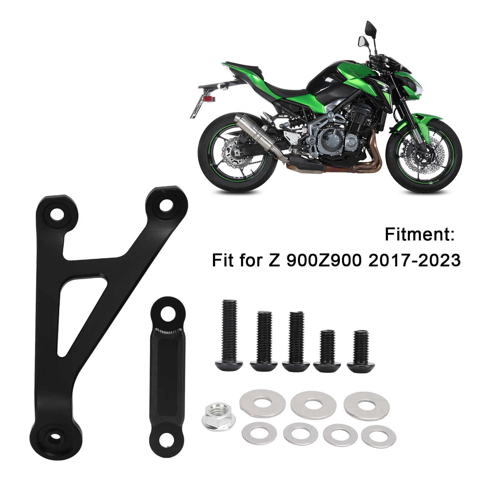 Motorcycle Exhaust Hanger Bracket CNC Aluminum High Strength Secure Mounting for Z 900 Z900 2017 to 2023