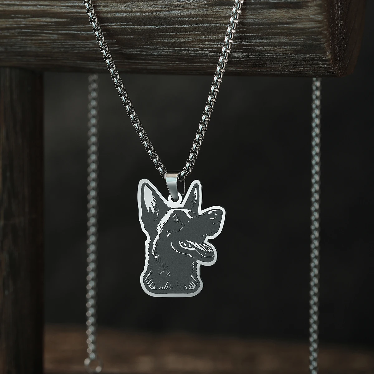 Trendy Belgian Malinois Dog Pendant Stainless Steel Chain Necklace For Women Men Classic Design Pet Lucky Jewelry Kids Gifts