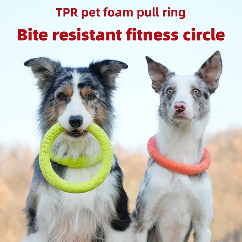 Dog Flying Disk Training Ring Puller Toy Interactive Chewing