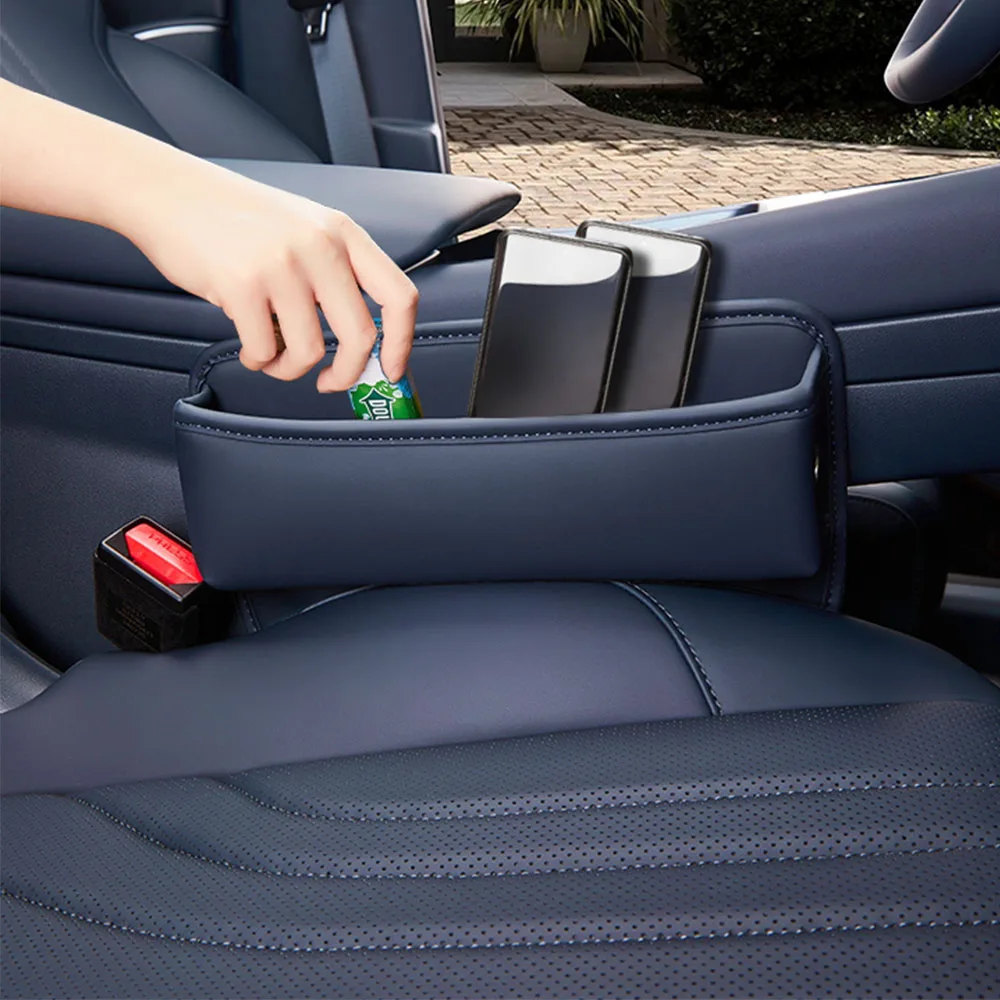 

For Geely EX5 Galaxy E5 2024 2025 2026 Seat Gap Storage Box Car Modification Supplies Original Car Color Leather Storage Box