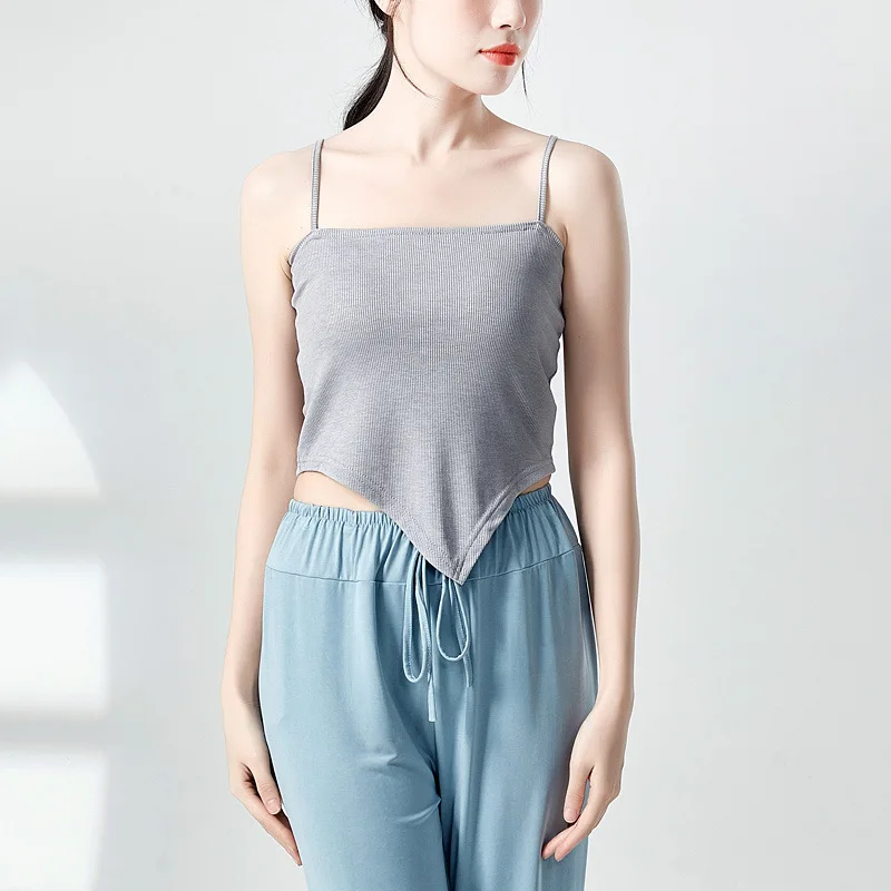 dance clothing, classical dance practice clothes, Chinese style dance, pure desire wind, belly pocket sling, bottom vest inside