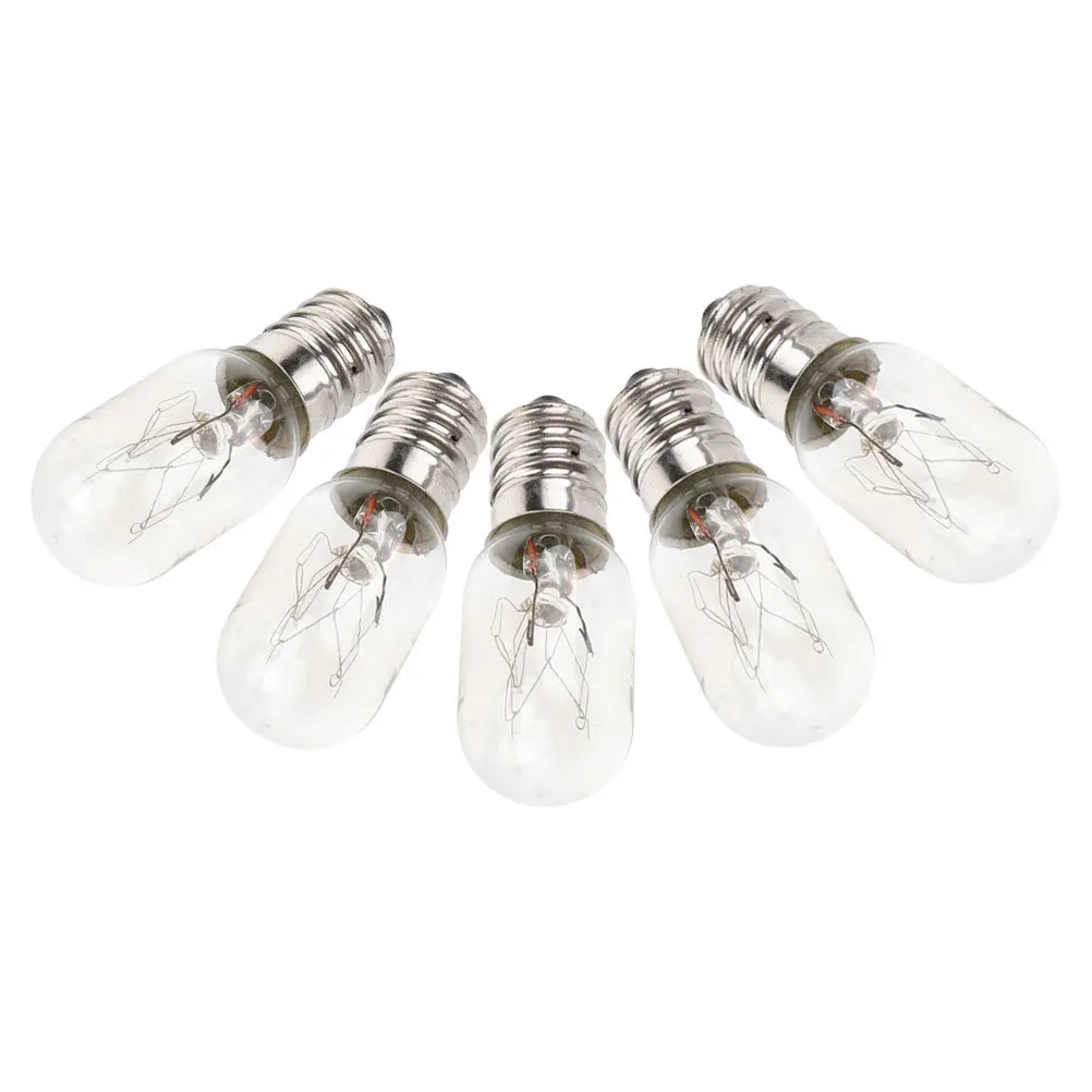 

5Pcs E14 Appliance Light Bulbs Small Screw Base Refrigerator Microwave Sewing Machine Freezer Warm Light Replacement