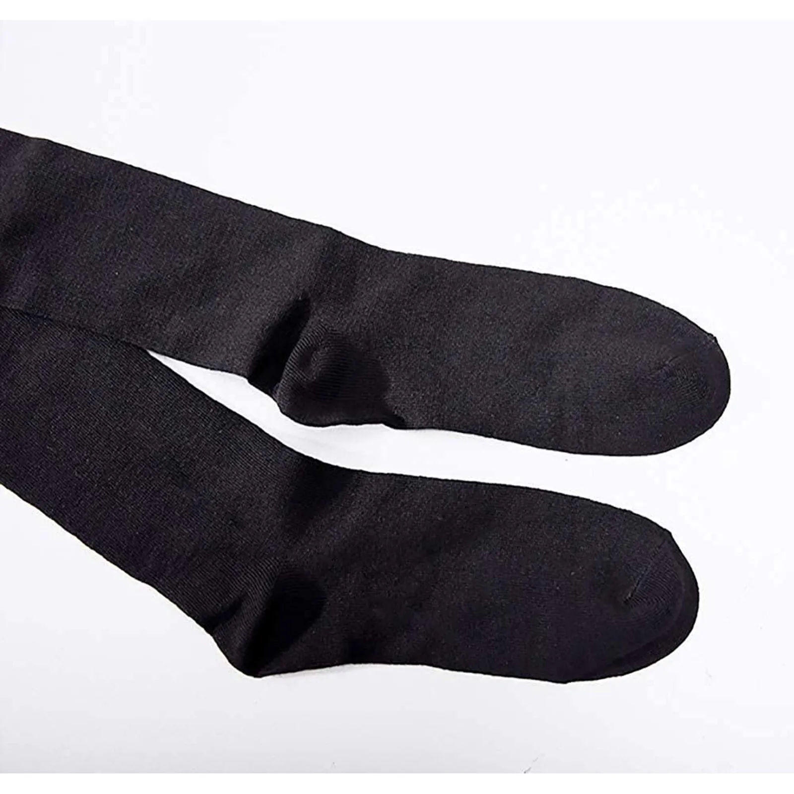 4-Pack ผู้หญิงเข่าสูงถุงเท้าสีดํานุ่มยืดผ้าฝ้ายถุงเท้าสําหรับชุดกระโปรงสบายร้านขายชุดชั้นในสําหรับสวมใส่ทุกวัน