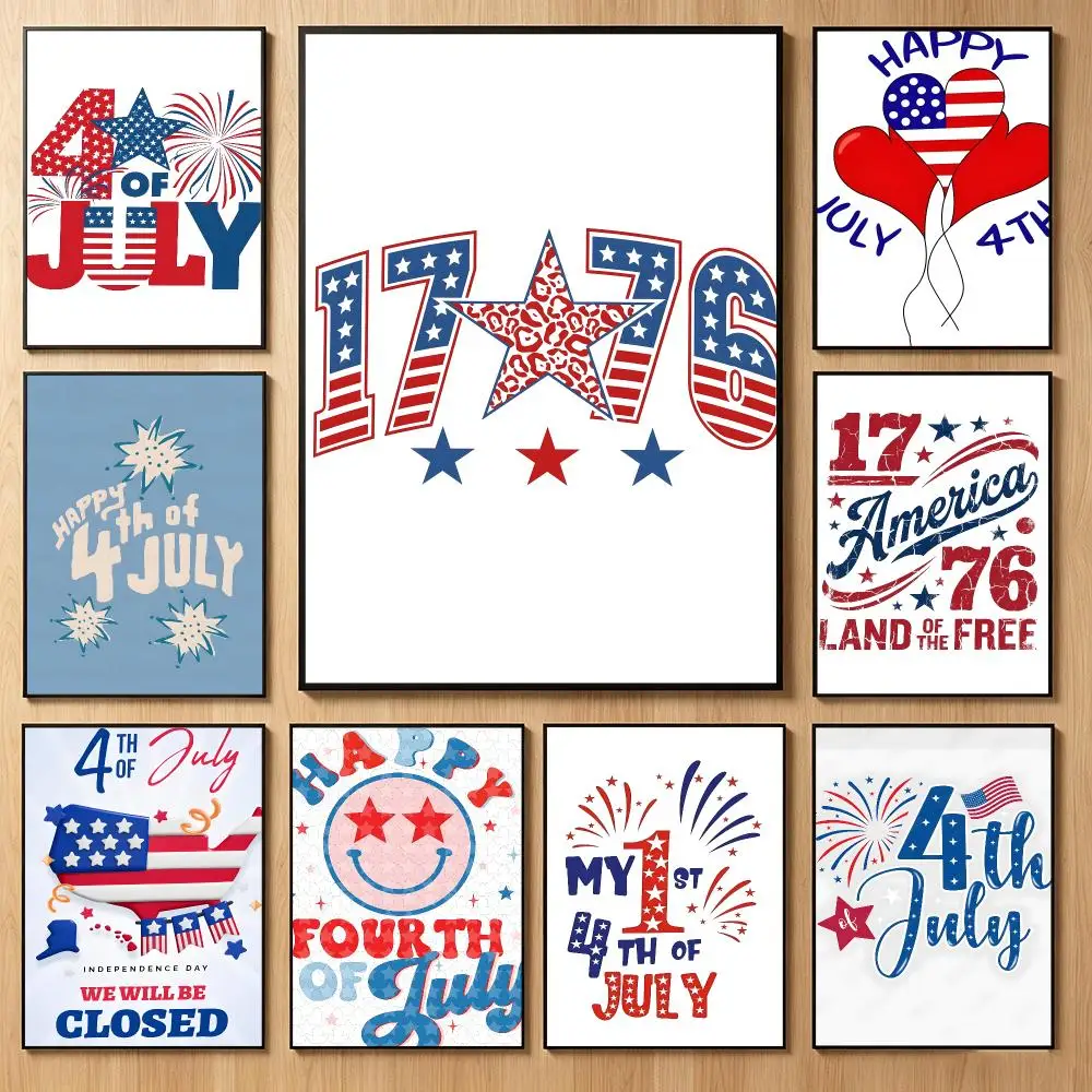 National Concept USA Poster Classic Self-Adhesive PP Wall Sticker for Living Room Bar Decor Gift