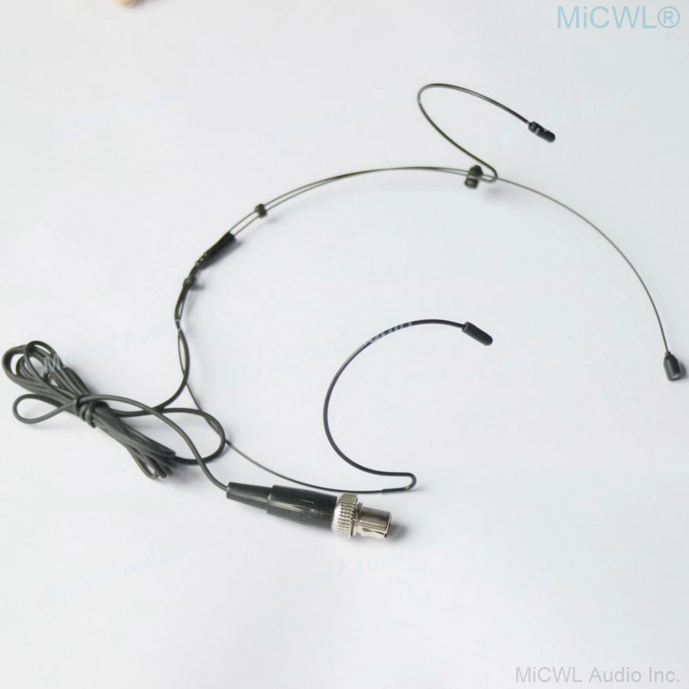 Top Quality ACT700 Black Headset Microphone For MiPro Wirelss BodyPack System Mini 4-Pin XLR Locking Zipper Box