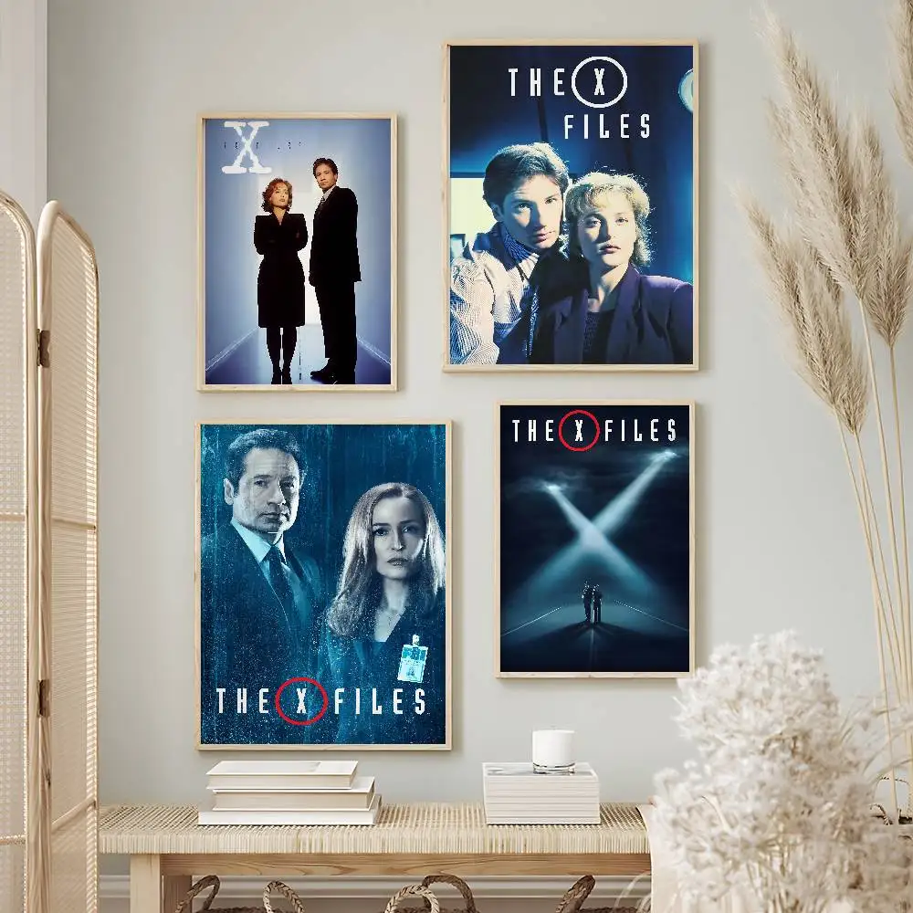 Classic TV Series The X-Files Posters Premium Self-Adhesive No Residue Wall Sticker for Home Office Bar Decor