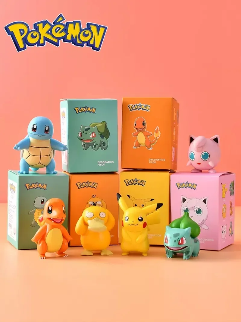 Pok É Mon Figurine Modèle Pikachu, Pok É Mon Génie, Ornement Tortue, Jouets, Peuvent être Collectés et Offrés comme Cadeaux aux Enfants