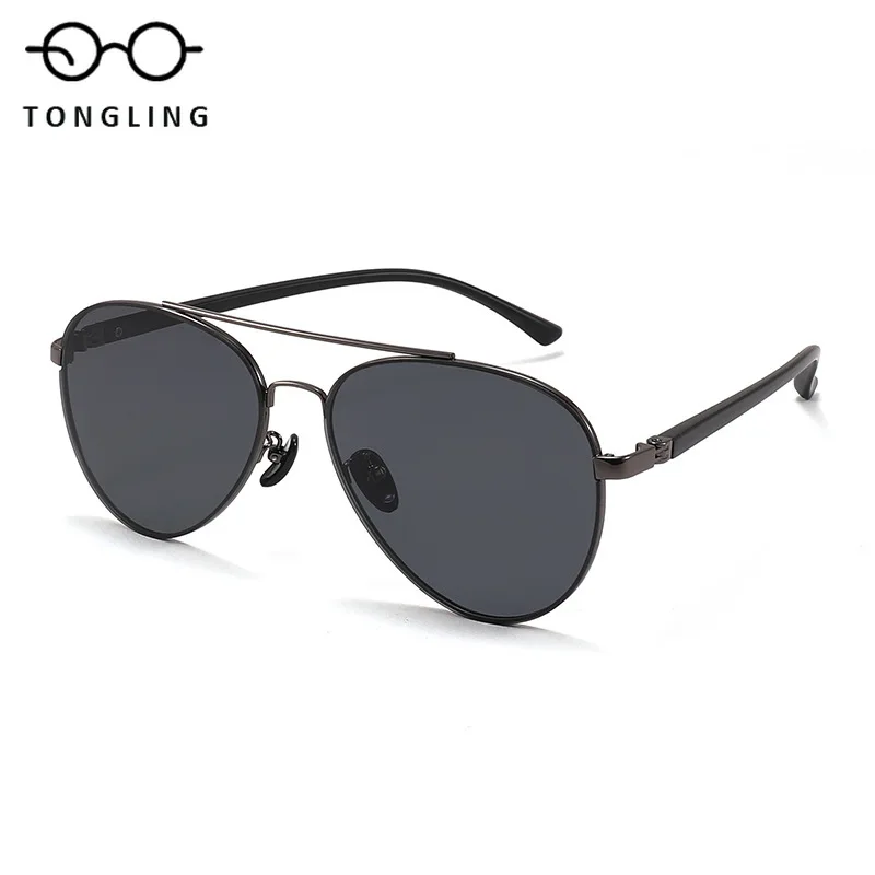 

New Fashionable High-Quality Women Oval Personalized Design Retro Men Casual Daily Vacation Metal UV400 Polarized Sunglasses
