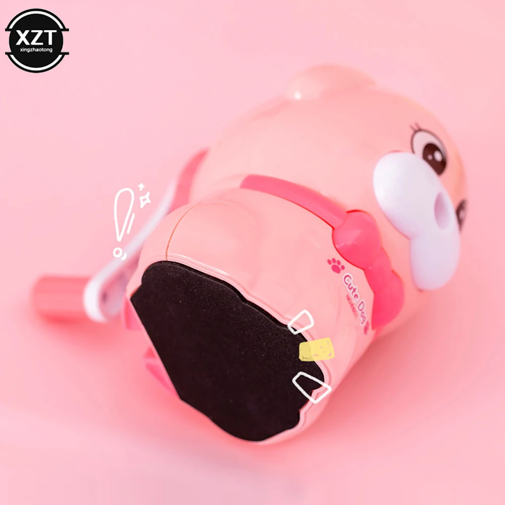 Creative Cartoon Dog Shaped Pencil Sharpener Hand-cranked Automatically Pencil Sharpener Student Stationery Office School Supply