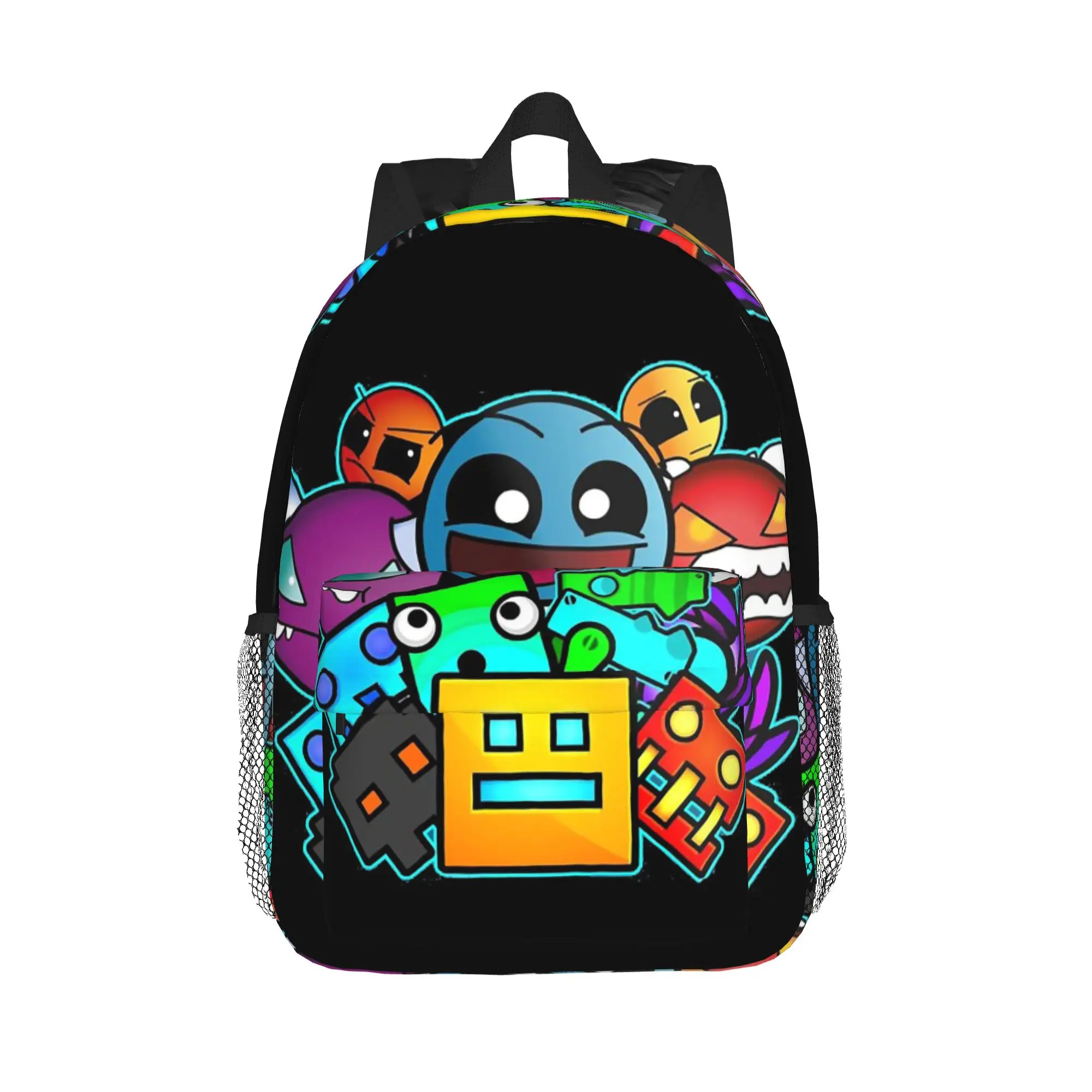 Geometry Dash Game Music Cute Geometric Backpack Hot Sale Daypack Boys Girls BookBag Shoulder Bags for Men Women School Bag