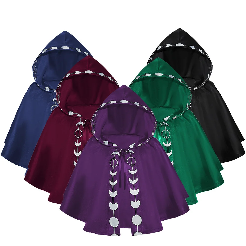 

Средневековый костюм для косплея на Хэллоуин, сценический костюм, плащ с принтом, 5 цветов в наличии, женский этнический костюм для сценических выступлений...