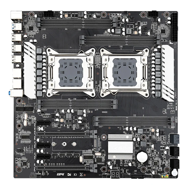 The new x79 Dual -S8 computer motherboard supports three generations of memory 2011 Pin Studio games multi-open design