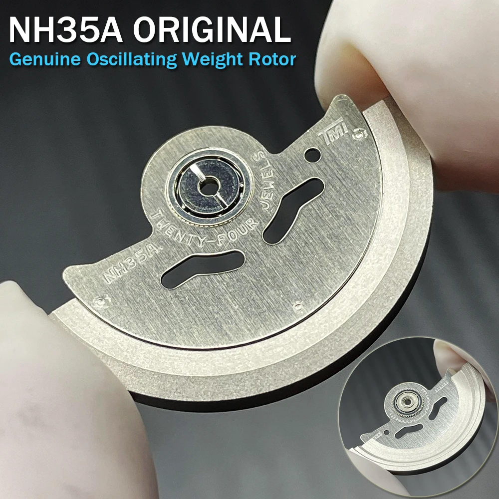 Echte NH35 NH36 Oszillierende Gewichtsrotoren Mod Automatische mechanische Hämmerteile Passend für NH35A NH36A Uhrwerk TMI