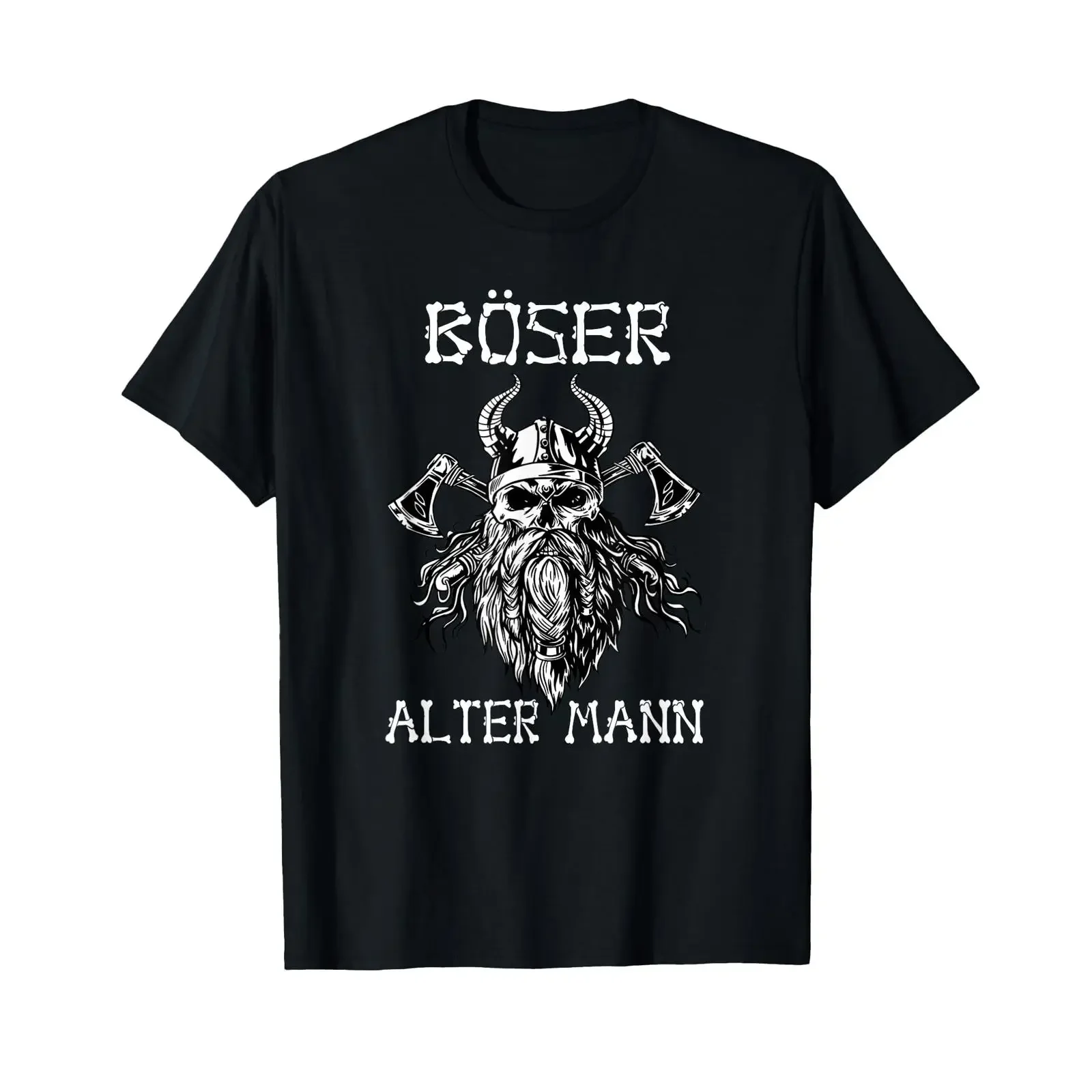 Men's Viking T Shirt with Evil Alter Man Idea black s vintage Washed Top For Everyday Wear Stylish Breathable Slightly