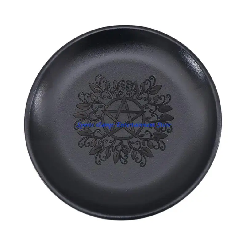 

G7NF Ritual Tray Altar Plate Candlestick Plate Decorative Tea Light Stand Enduring